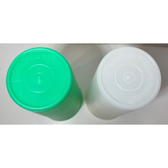 Vintage Tupperware Tumblers Lot of 4 16 Oz Pastel Blue Orange Green - Picture 8 of 8